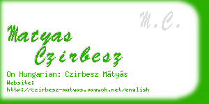matyas czirbesz business card